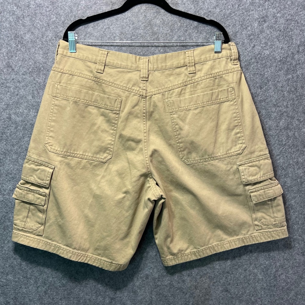 Y2K Basic Editions Cargo Shorts 38 Khaki Tan Utility Pocket Workwear 2000s‎ - Picture 7 of 7